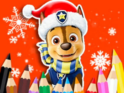 თამაში საღებარი წიგნი: PAW Patrol Christmas  ონლაინ