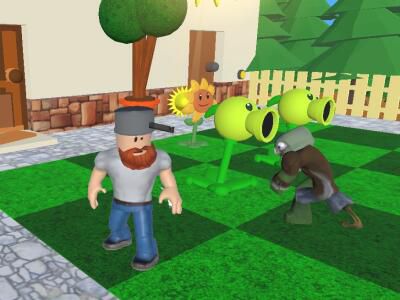 თამაში მცენარეები vs Zombies 3D  ონლაინ