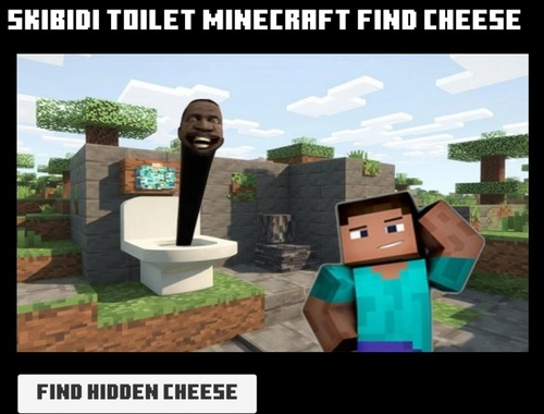 თამაში Skibidi ტუალეტის minecraft იპოვნეთ ყველი  ონლაინ