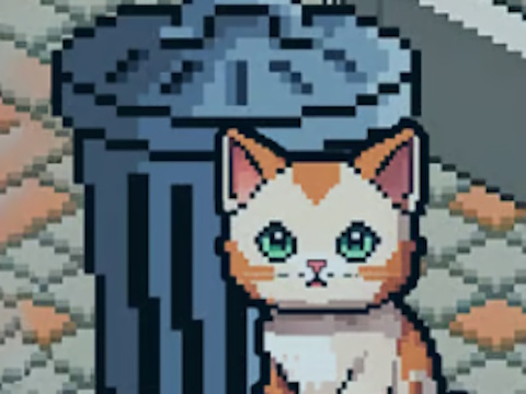თამაში Pixel Cat Simulator: ჩემი შინაური ცხოველები  ონლაინ