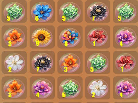 თამაში DICE PUZZLE FLOWERS! ონლაინ
