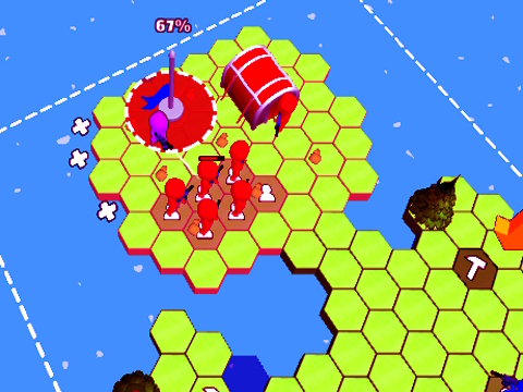 თამაში კრამიტი hex World: წითელი vs ლურჯი  ონლაინ