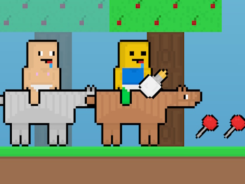 თამაში Baby Noob vs Baby Obby Horse ონლაინ
