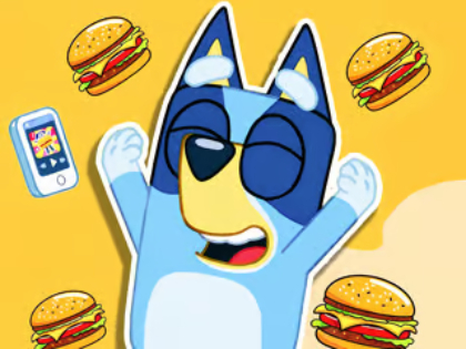 თამაში Jigsaw Puzzle: Burger Dog Bluey ონლაინ