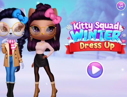 თამაში Kitty Squad ზამთრის კაბა  ონლაინ