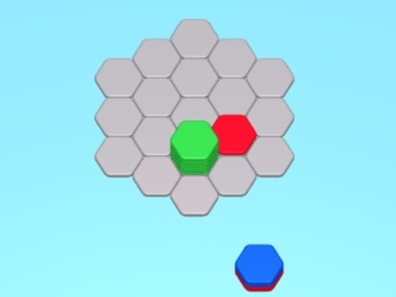თამაში Hexa Stack დალაგება  ონლაინ
