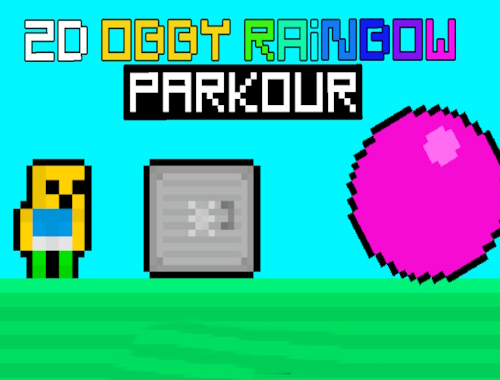 თამაში 2d Obby Rainbow Parkour  ონლაინ