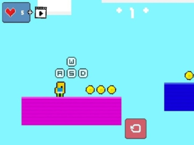 თამაში 2d Obby Rainbow Parkour  ონლაინ
