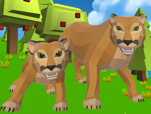 თამაში Cougar Simulator: დიდი კატები  ონლაინ