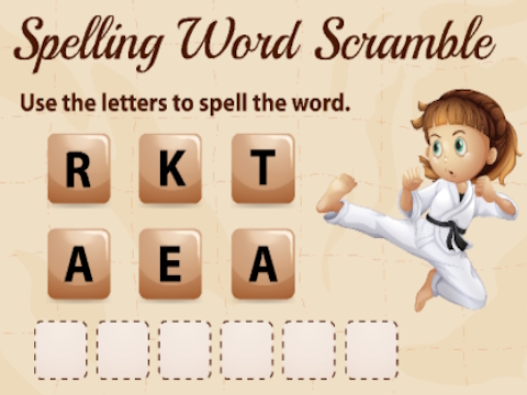 თამაში მართლწერის სიტყვა scramble  ონლაინ