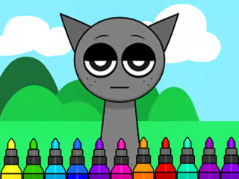 თამაში საღებარი წიგნი: Sprunki Incredibox Grey  ონლაინ