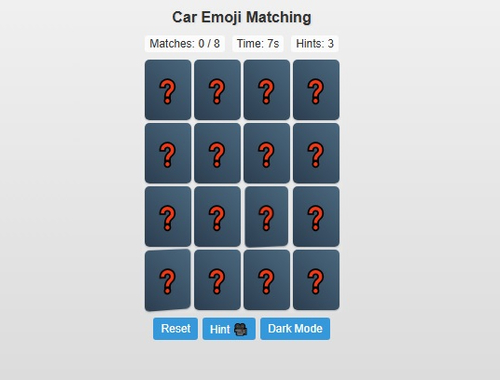 თამაში მანქანის emoji შესატყვისი  ონლაინ
