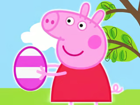 თამაში Jigsaw Puzzle: Peppa Pig სააღდგომო კვერცხები  ონლაინ
