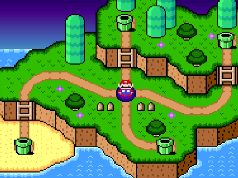 თამაში Super Mario World Legend of The Four Key ონლაინ