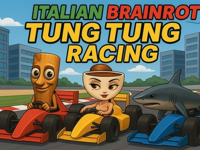 თამაში იტალიური Brainrot Tung Tung Racing ონლაინ