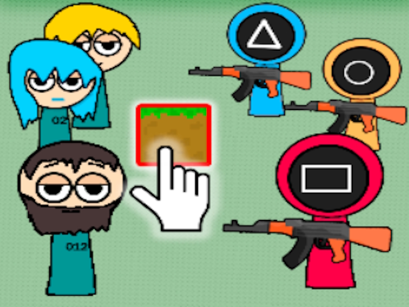 თამაში Sandbox squid თამაში ქმნის გამოწვევას ონლაინ