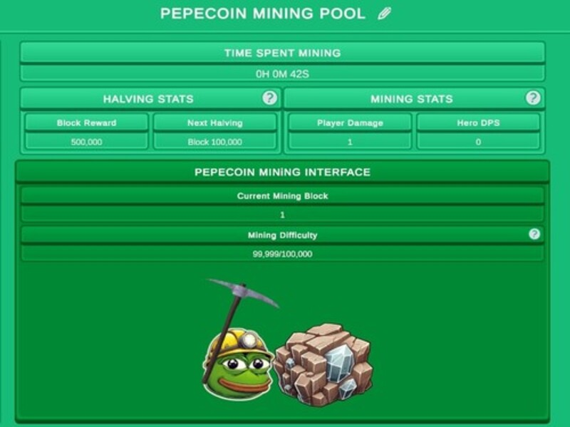 თამაში Pepecoin Miner Idle Simulator ონლაინ