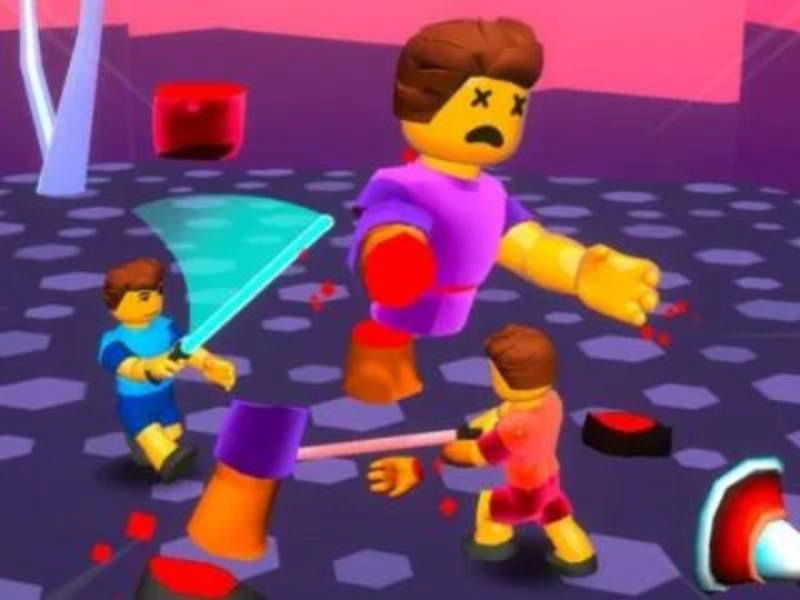 თამაში გმირი ბლოკავს არენას! Ragdoll Sword Fight ონლაინ